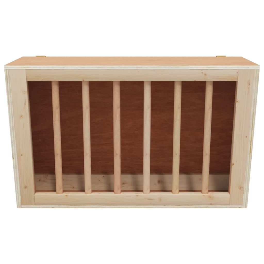 Mangeoire à foin pour lapins 37x18,5x23 cm bois massif sapin - Animalerie en ligne Kat-Shop