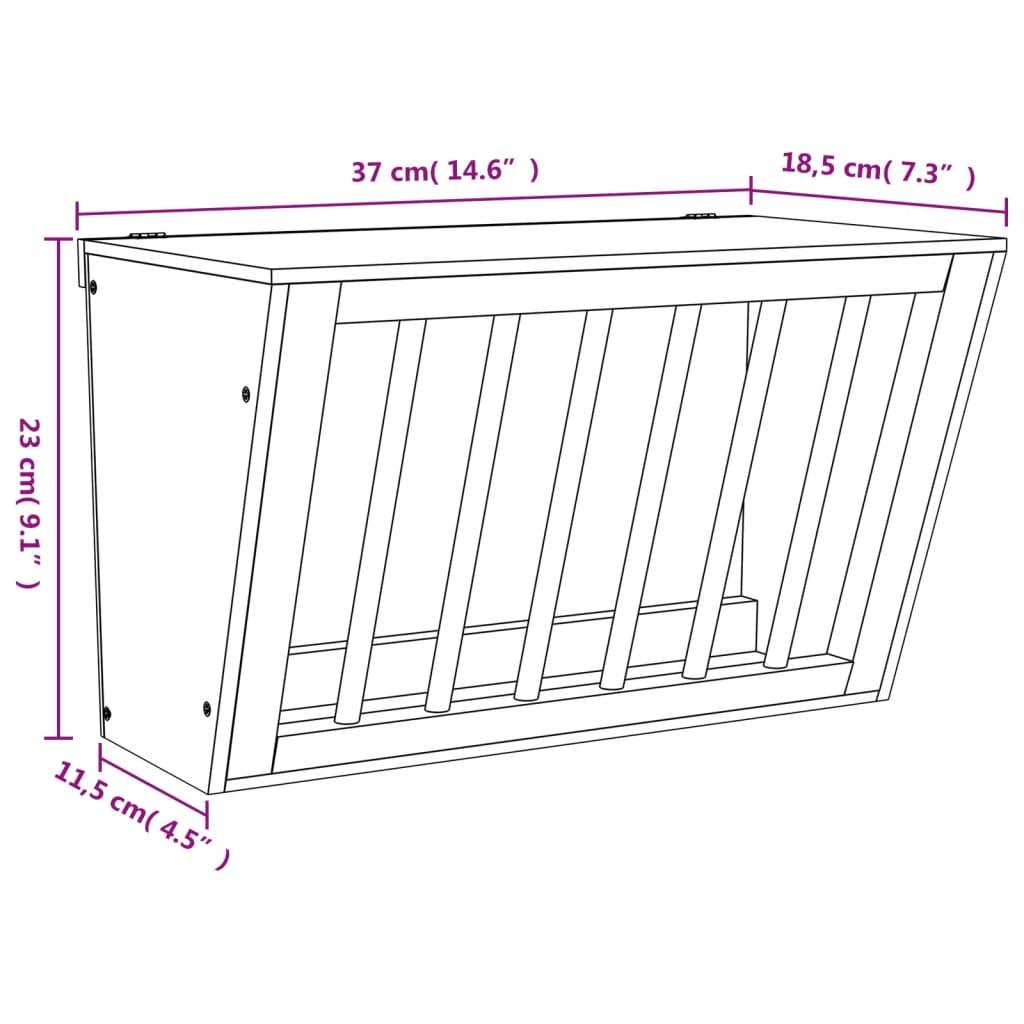 Mangeoire à foin pour lapins 37x18,5x23 cm bois massif sapin - Animalerie en ligne Kat-Shop