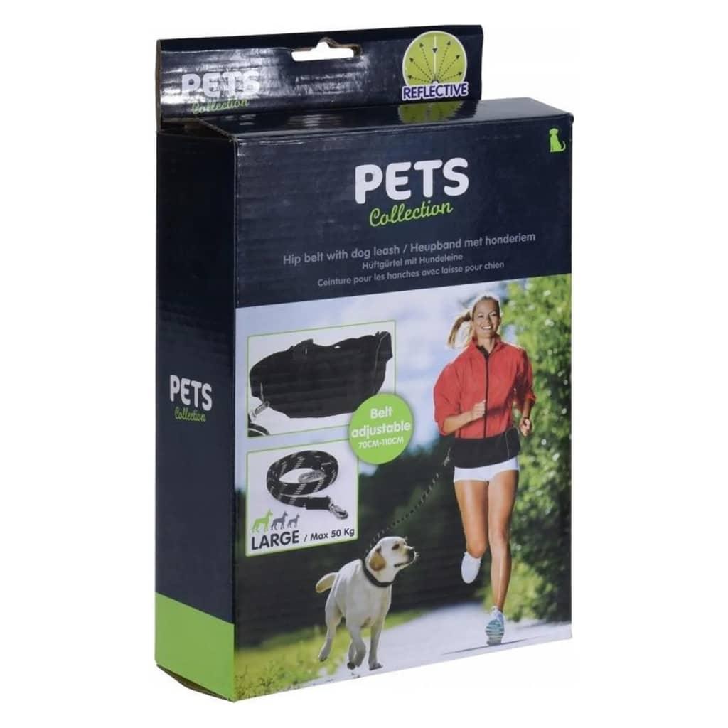 Pets Collection Laisse pour chiens avec bande de hanche L Noir - Animalerie en ligne Kat-Shop