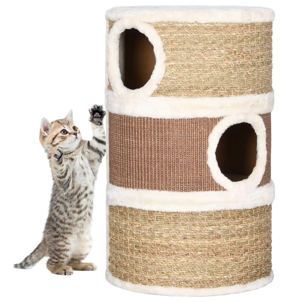 Tonneau à gratter pour chats 60 cm Herbiers marins - Animalerie en ligne Kat-Shop