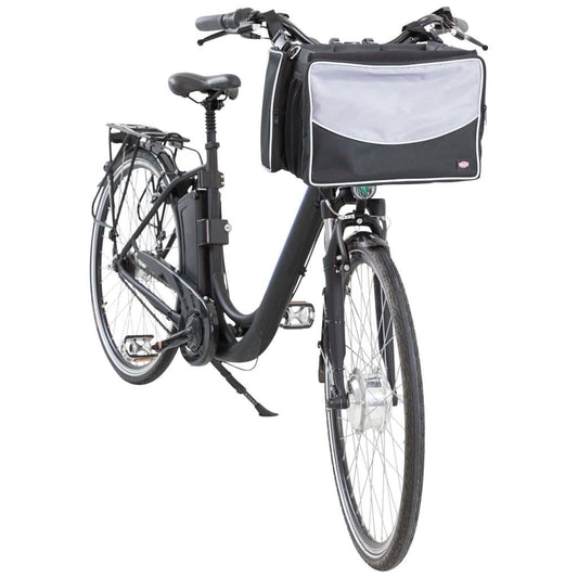 TRIXIE Panier avant de vélo pour animaux 41x26x26 cm Noir et gris - Animalerie en ligne Kat-Shop